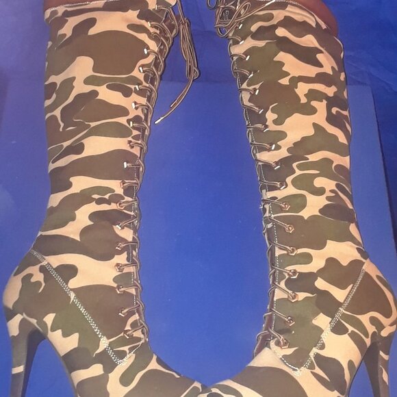 READY FOR WAR  NUBUCK KNEE HIGH RIDING BOOT ( BRAND NEW !!!! ) - Picture 3 of 4